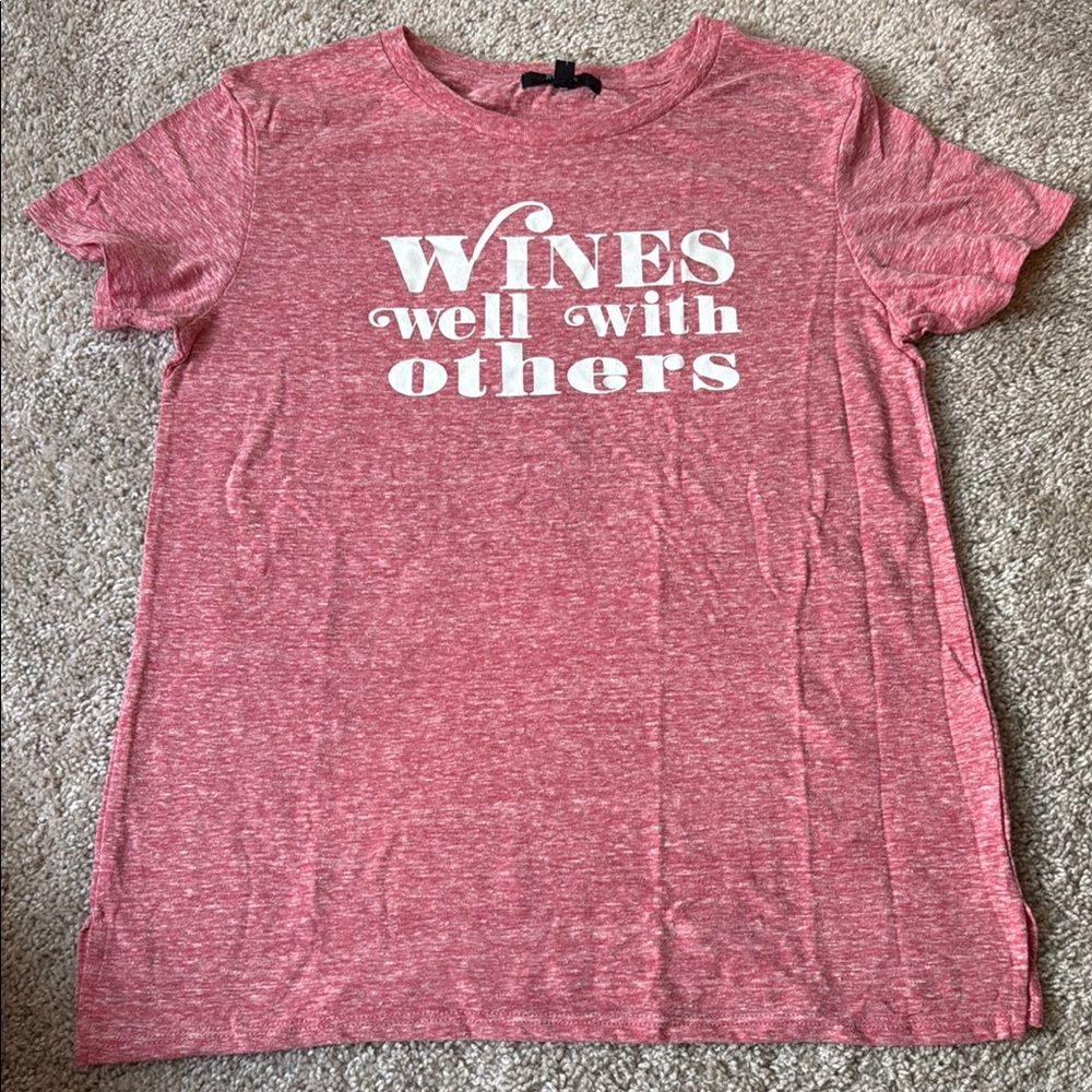 Women's Pink Graphic Tee - Modern Canvas, size medium